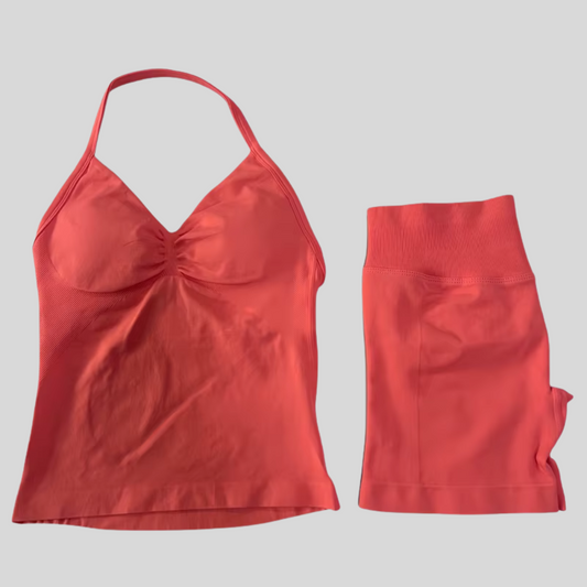 Träningsset Med Shorts - Orange