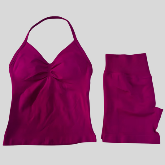 Träningsset Med Shorts - Lila